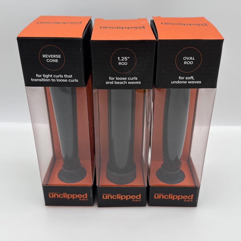 New Paul Mitchell Express Ion Unclipped 3-In-1 Replacement Barrels Lot Of 3
